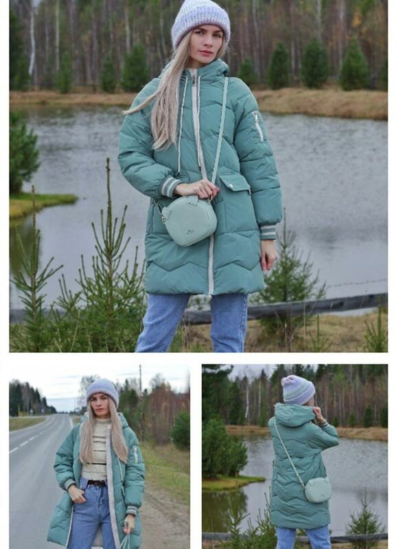 Vielleicht 여성용 다운 재킷, 후드 파카, 따뜻한 겨울 재킷 코트, 코튼 패딩 재킷-3XL