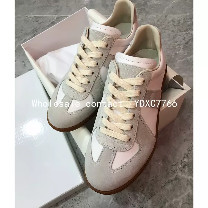 New Genuine Leather Running Shoes Spring and Autumn Flat Bottom Lace up Little White Shoes Retro Casual Sports Women's Shoes