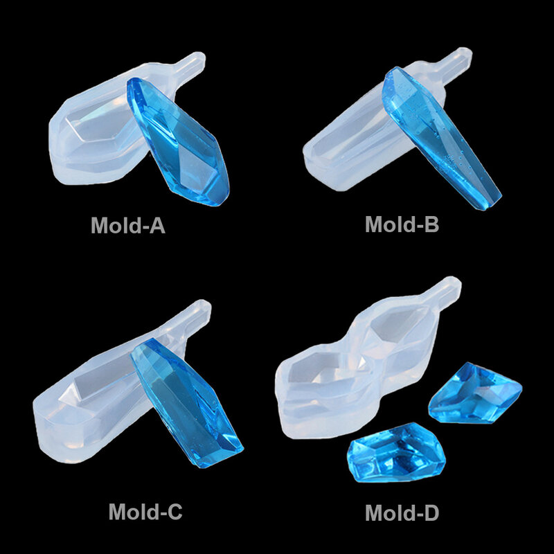 Silikon welt 1PC Kristall Stein Edelstein Silikon Formen Ohrringe Halskette Anhänger Epoxy Harz Form Für DIY Schmuck Machen Werkzeuge