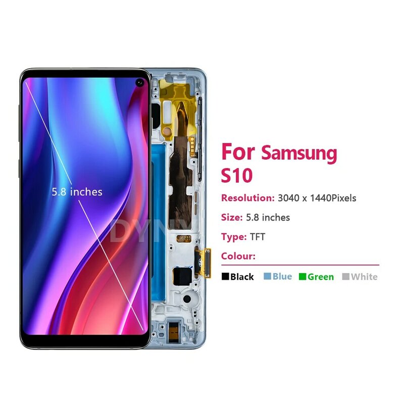 6.1 ''dla Samsung Galaxy S10 SM-G973F/DS G973U G973 LCD S10 wyświetlacz LCD ekran dotykowy Digitizer zespół