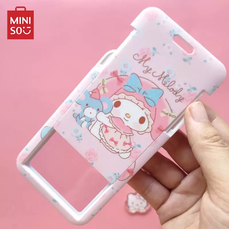 MINISO телефон, Обложка для карты, фотография, милая фигурка Kuromi Melody Sanrio, Hello Kitty ID, держатель для банковских карт, шея