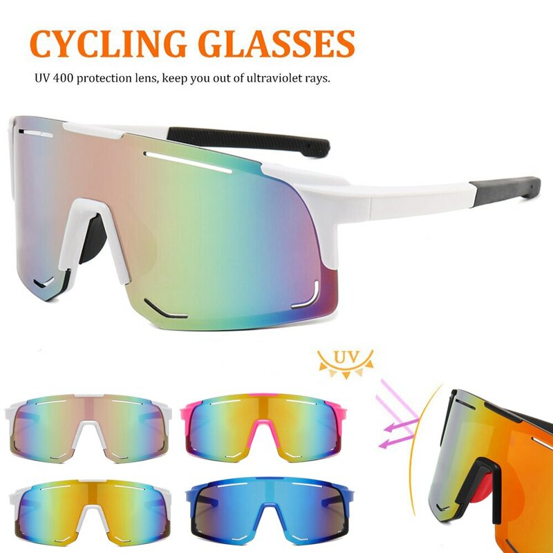 Kacamata bersepeda terpolarisasi, kacamata pelindung UV tahan angin untuk pria wanita, lensa terpolarisasi, kacamata olahraga sepeda berkendara Jalan