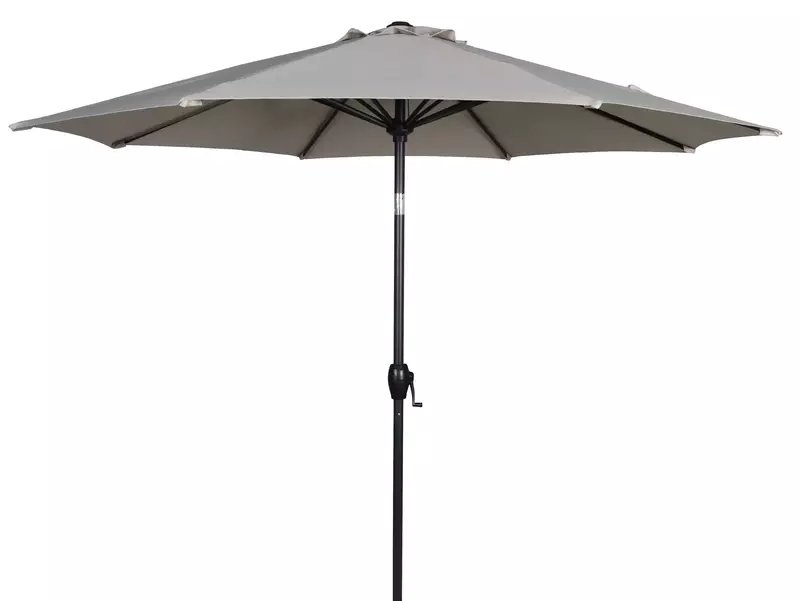 Mainstenci- Parapluie inclinable rond en pierre avec manivelle, marché extérieur, 9 pieds