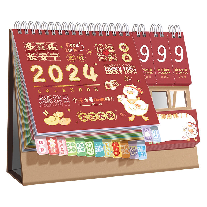 Calendario de escritorio multifuncional, adornos de escritorio, cuenta atrás, Plan de trabajo, arreglo de tiempo, Bloc de notas, diseño Kawaii, calendario mensual