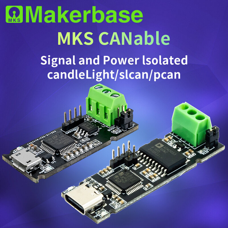 Makerbase adaptador Analizador de depurador canbus CANable USB a CAN, aislado VESC ODRIVE klipper