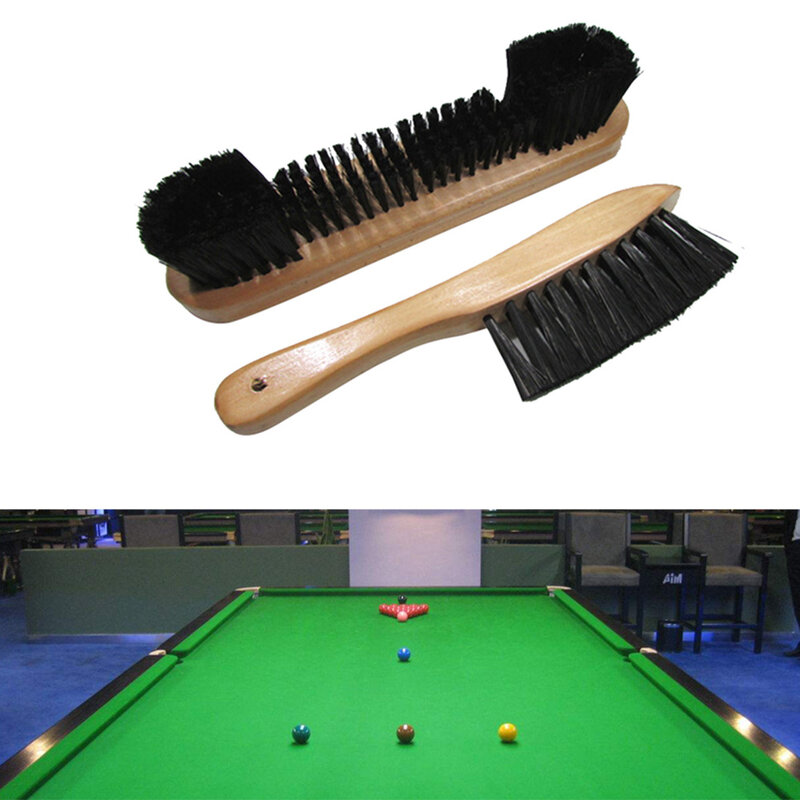 Par de limpador de escovas para snooker, acessórios de madeira, ferramenta durável, 2 peças