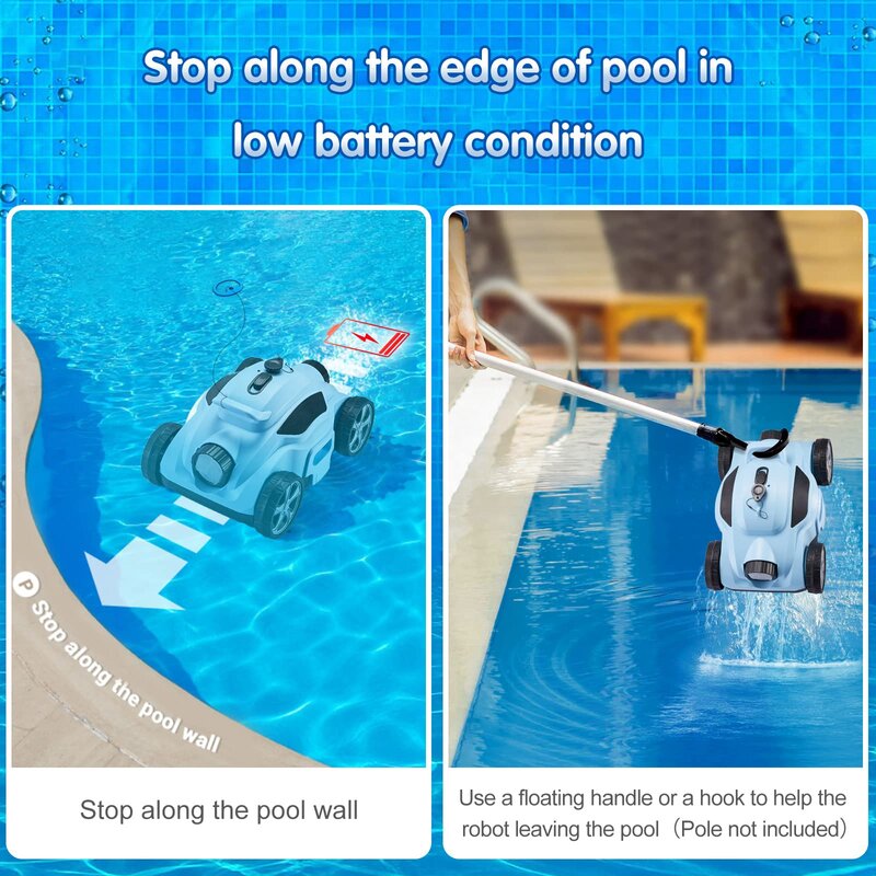 BN Robot eléctrico de limpieza de piscinas, aspirador automático, limpiador de piscinas