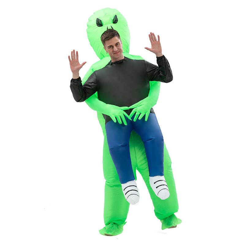 Disfraz inflable de Alien para adultos y niños, traje divertido de Anime, disfraz de Halloween para mujer