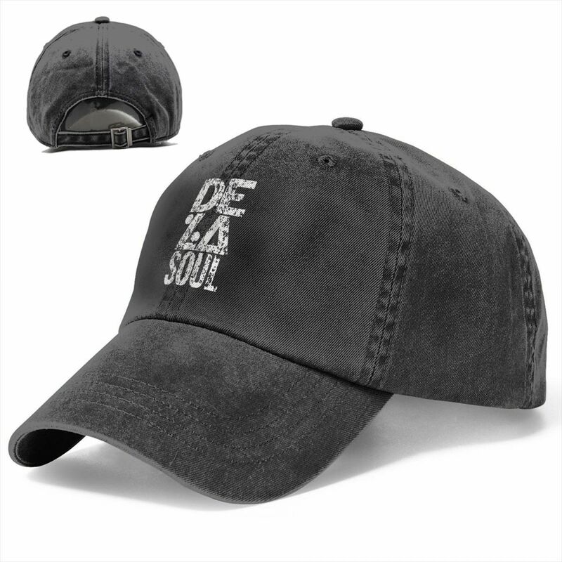 Topi bisbol pria, Snapback Trucker Logo Rap, topi ayah De La Soul
