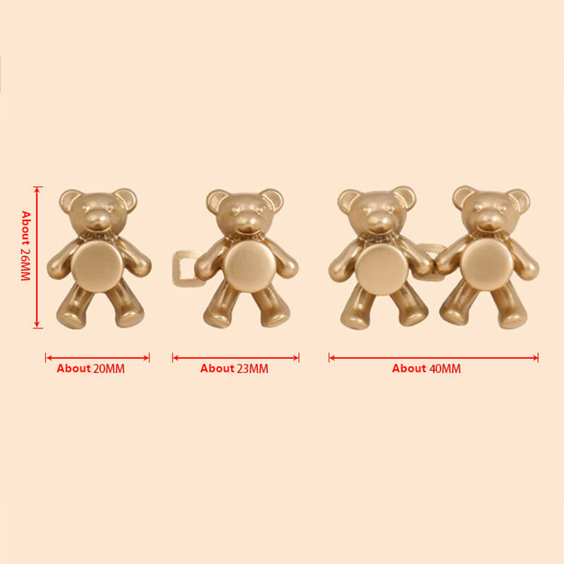 Cute Bear Waist Buckle Detachable Pant Clip Adjustable Waist Tightener No Sewing Required Waist Buckle Jeans Accessories
