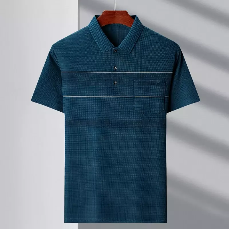 Summer New Product Men's Business Casual Fashion Loose Comfortable and Breathable Polo Shirt