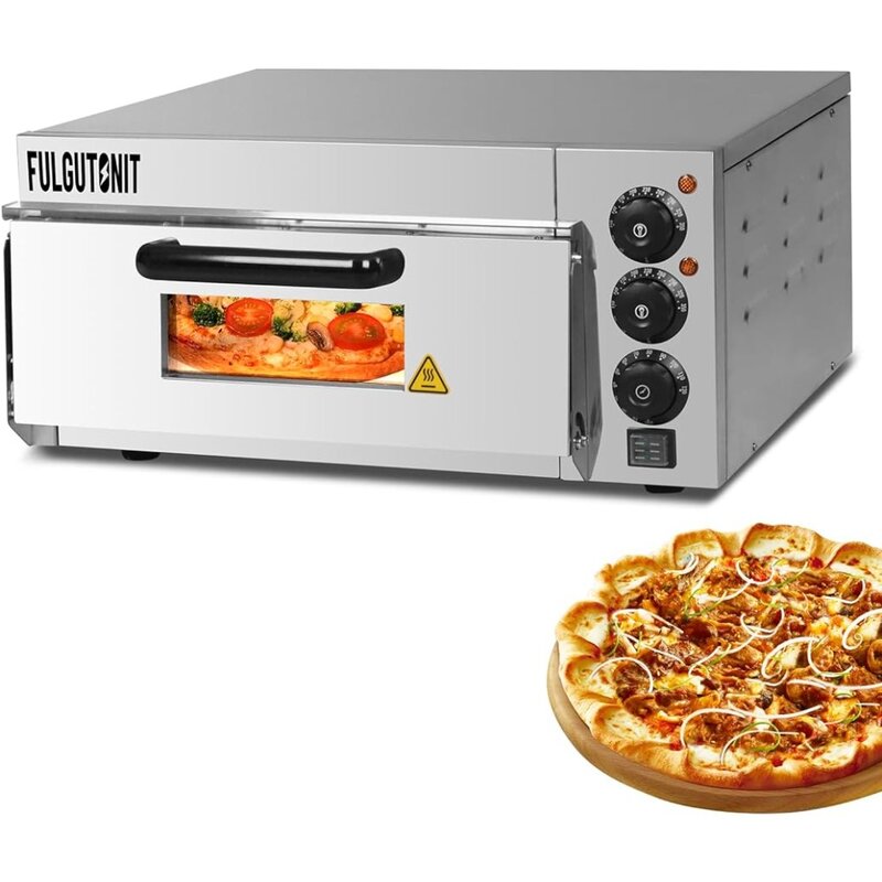 Fulgutonit-Forno de Pizza Bancada com Temporizador, Pizza Stone Cooktop para Hotel Restaurant Home and Baked