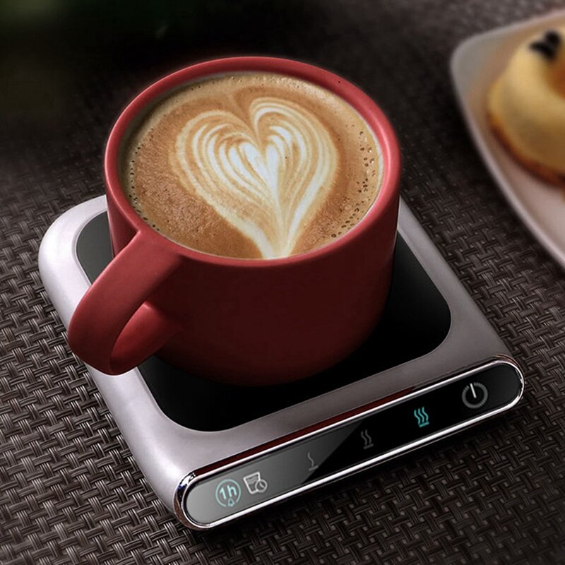 แผ่นถ้วยอุ่นให้ร้อนแบบพกพาที่อุ่นแก้วกาแฟ USB สำหรับโต๊ะทำงานเครื่องอุ่นเครื่องดื่มไฟฟ้าสำหรับน้ำชาน้ำนมใช้งานง่าย
