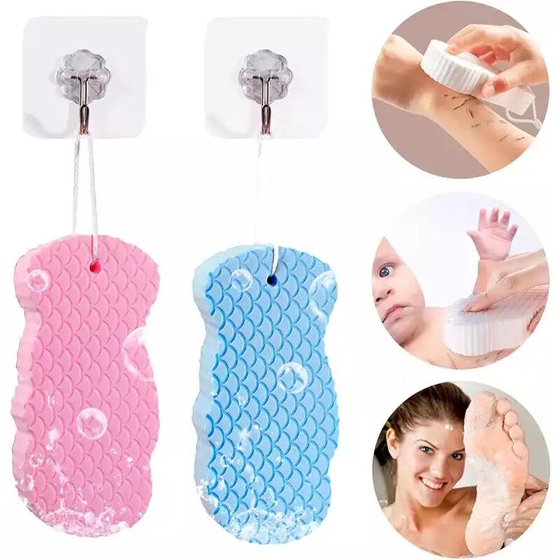 1 pz 3D spugna da bagno per bambini Peeling del corpo pelle morta massaggiatore esfoliante pulizia spazzola da bagno esfoliante