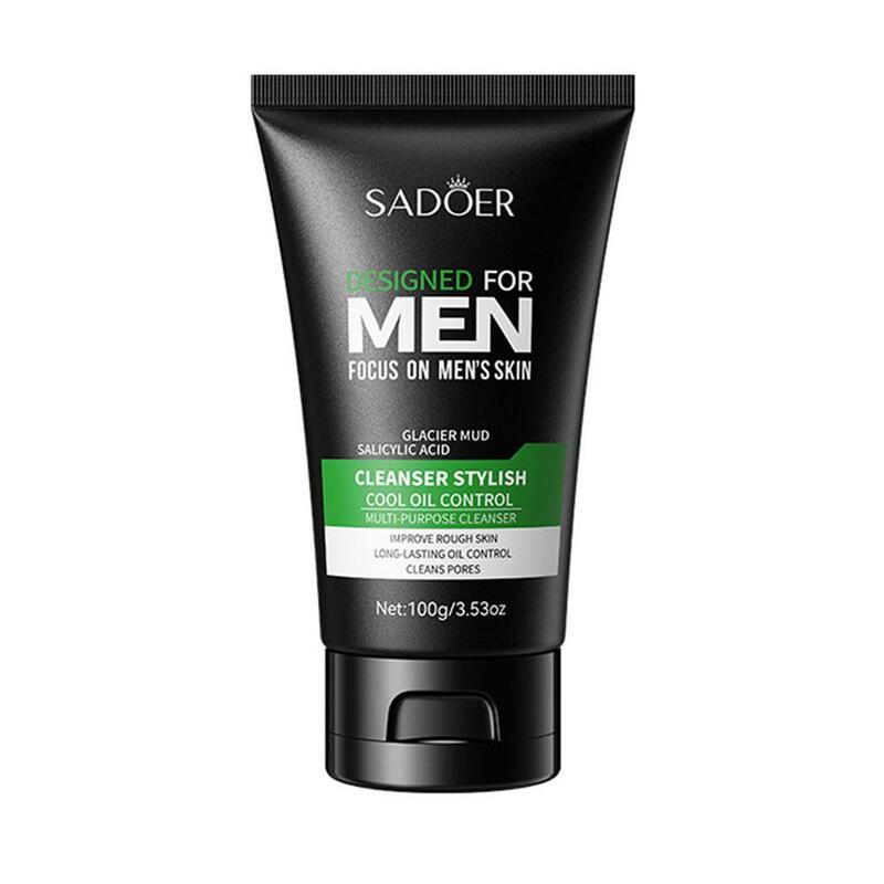 Hidratante Facial Cleanser para homens Controle de óleo, limpeza profunda, lavagem facial, remoção de cravos, produtos de cuidados com a pele, F8K8, 100g