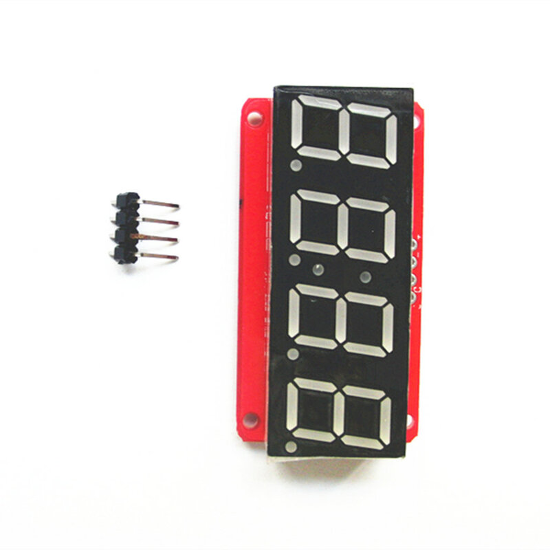 7 Segment 4 cyfrowy wyświetlacz moduł cyfrowy w kształcie tuby zegar LED z regulowanym