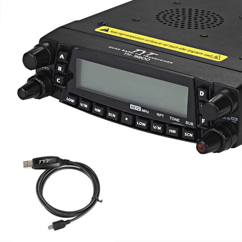 TYT TH-9800  50W  Quad BandCross-Band Mobile Car Ham Radio Black 5.5 x 1.58 x 8.35"