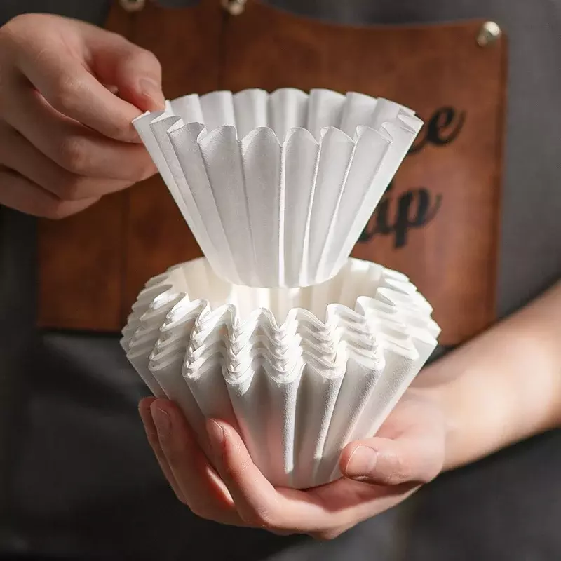 1-4 porzioni di carta da filtro per caffè usa e getta tipo torta carta da filtro per lavaggio a mano sacchetto filtro in polvere per caffè a goccia strumento Barista