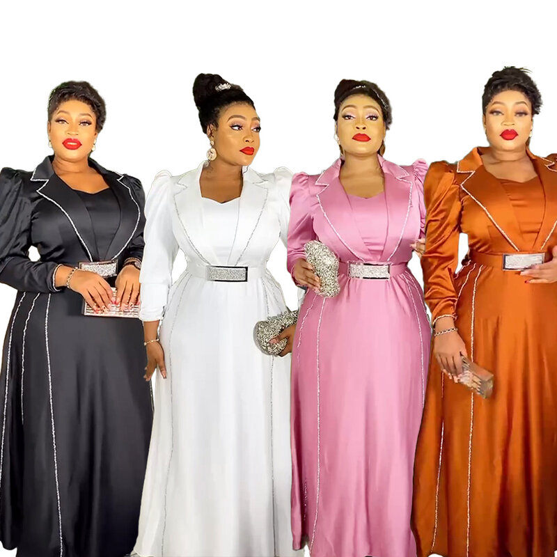 Vestidos africanos dashiki para mulheres, casaco de festa, terno elegante para senhoras, roupas de escritório, roupas ankara, plus size, 2022
