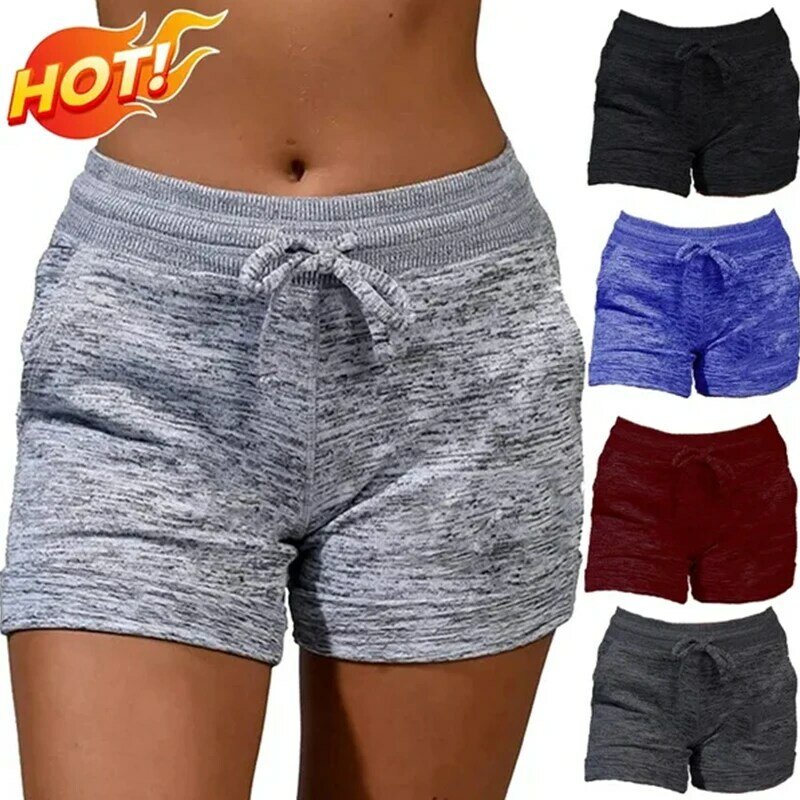 Women's Cotton Yoga Dance Short Pants Summer Bottoming Quick-drying Sports Fitness Shorts 6 Colors  plus size XS-5XL