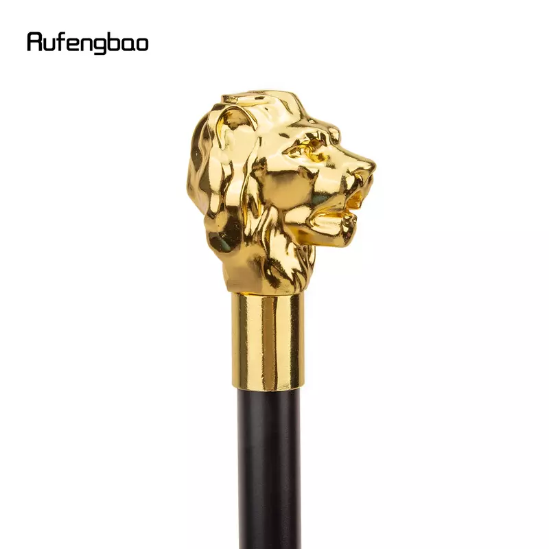 Bastón de cabeza de león de lujo dorado, palo de caminar de moda para fiesta, bastón decorativo, perilla de Crosier elegante, 93cm