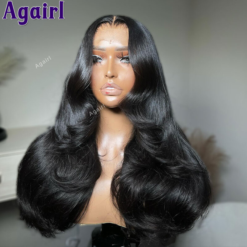 Glueless Body Wave Lace Frontal Wig para mulheres, cabelo humano, destaque loiro, fechamento de renda transparente, pré-arrancado, 13x6, 13x4