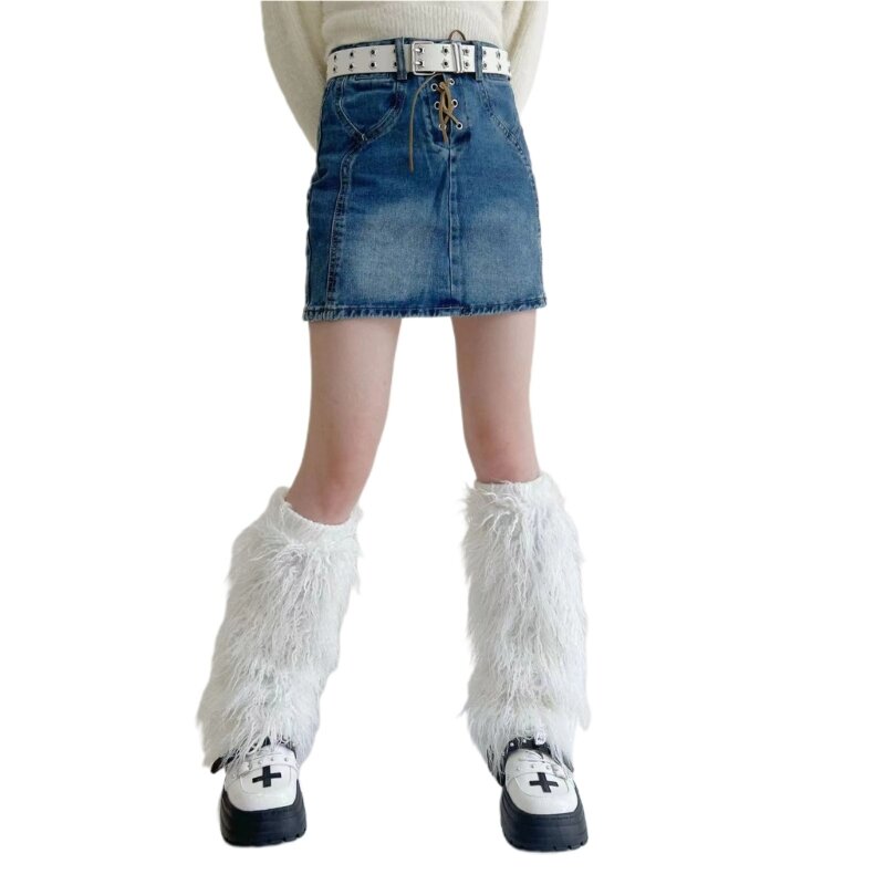 Plush Leg Warmers Hot Girl Accessories High Tube Calf Sock Boots Cover Socks