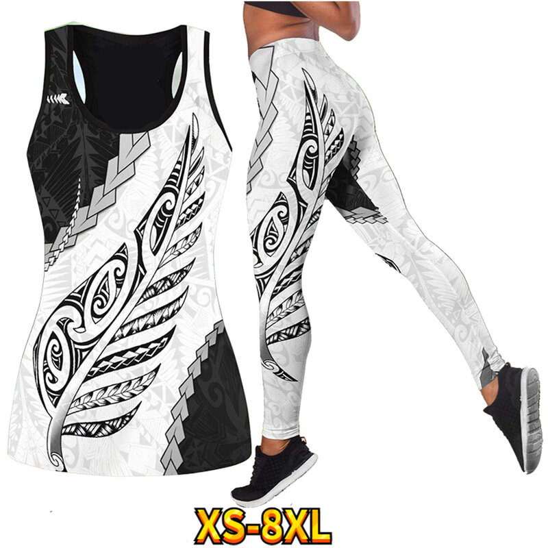Simple Atmosphere Ladies Breathable Vest Exercise Running Summer Yoga Pants Color Pattern Printed Body Shaping Buttocks XS-8XL