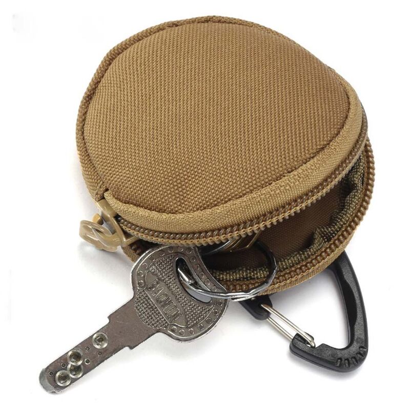 Multifunction Portable Travel Earphone bag Round shape Hook Wallet Mini Coin Purse Money Pack Men Wallet Key Card Holder