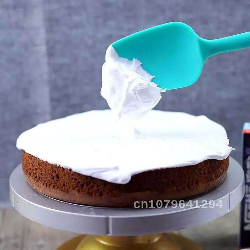 21CM Hot Silicone cucchiaio raschietto spatola gelato torta utensile da cucina utensile con manico universale resistente al calore integrato