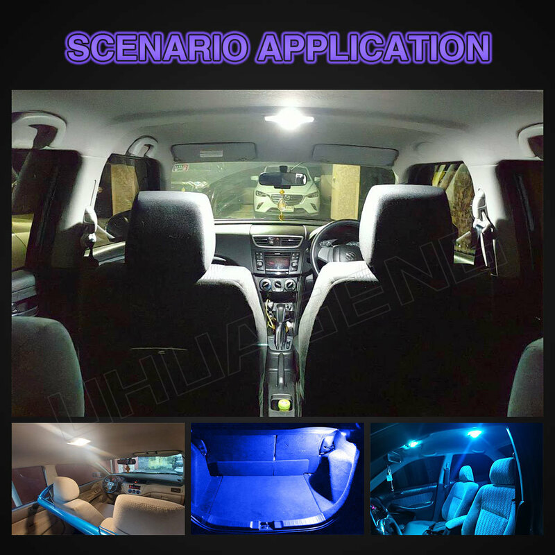 UHUASENG-bombilla Led C5W para Interior de coche, lámpara de señal de maletero, luz de lectura, color blanco cálido, 31mm, 36 MM, 39mm, 41 MM, SV8.5, C10W, 1 unidad