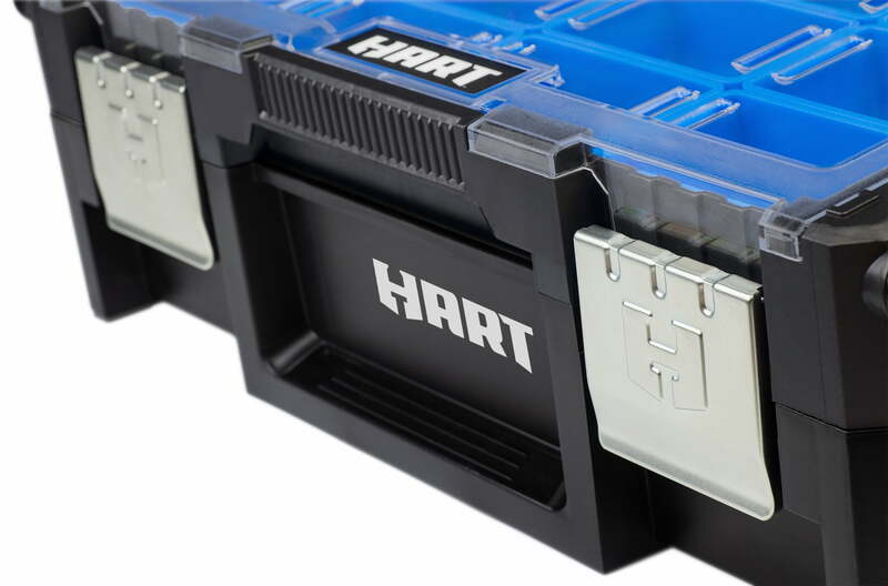 HART 18" Cantilever Organizer, Resin Tool Box for Small Tools and Parts, Tool Storage and Organizaion