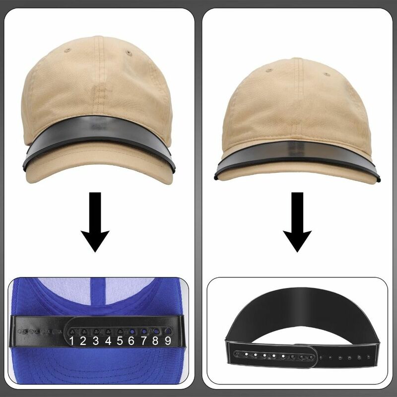หมวกปรับทรงได้สะดวกหมวกพลาสติกมีปีกหมวกดัดทรงโค้งนำกลับมาใช้ใหม่ได้9ปีกหมวกโค้งหมวกเบสบอล