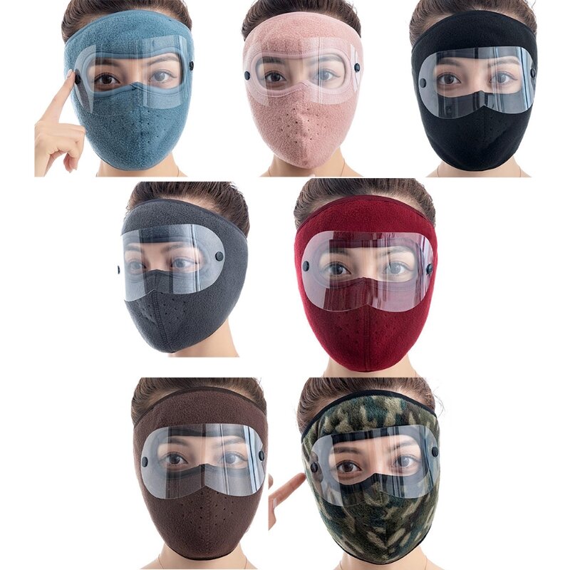 Full Face Windproof Mask Fleece Warm Face for Protection Cover Winter Cold Proof Face Mask for Women Men Unisex