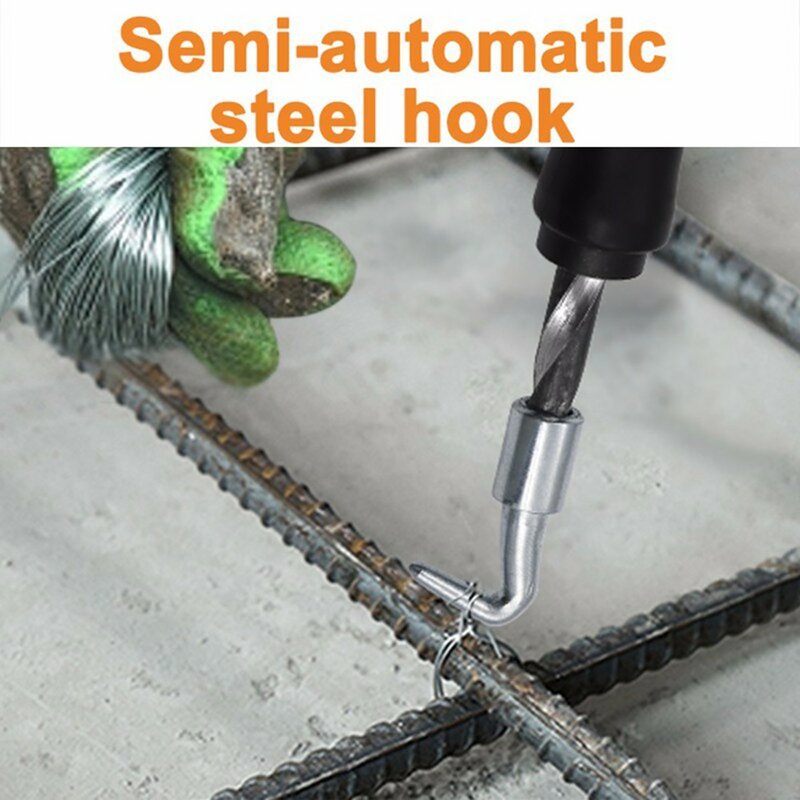 Rebar Tie Wire Twister Automatic Concrete Metal Wire Twisting Fence Pull Tie Tool Reinforced Curved And Straight Hook Hand Tool
