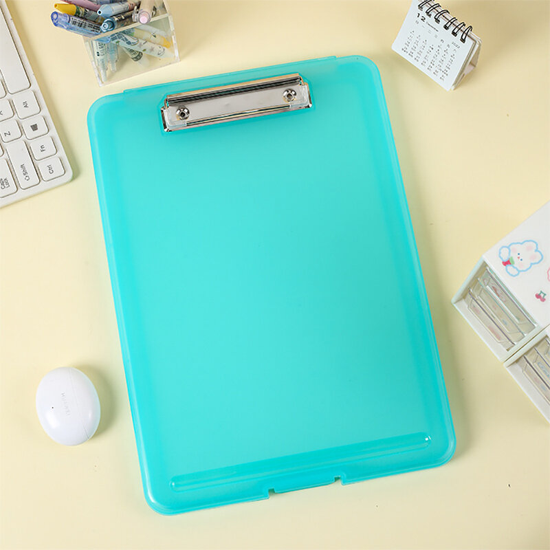 A4 Paper Plastic Storage Folder Multifunctional Aplint Writing Board Book Pad Clip Folders for Documents School Office Supplies
