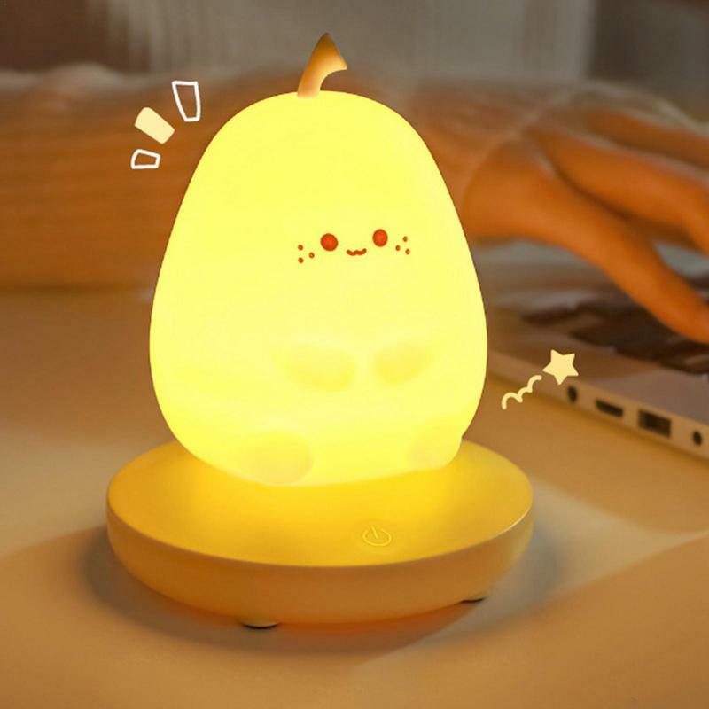 Cute Cartoon Capybara Silicone Night Light USB Rechargeable Timing Dimming Sleep Night Lamp for Children's home  Room Decor