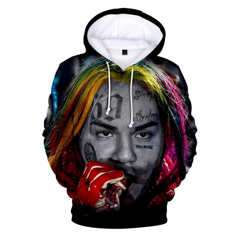Rapper 6ix9ine Hoodies 3D Long Sleeve Sweatshirt Men's Hoodie For Women Hip Hop Style Unisex Casual Tekashi69 GOOBA Clothes