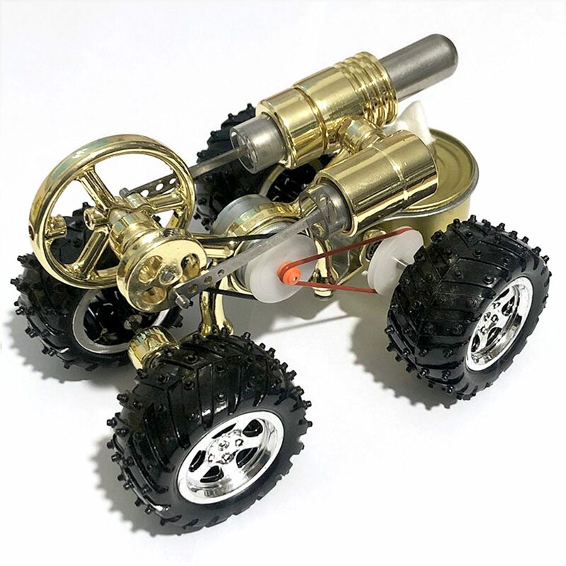 Stirling motor modelo carro motor brinquedo educativo, Física Experiência Científica, Steam Power Experiment Presente