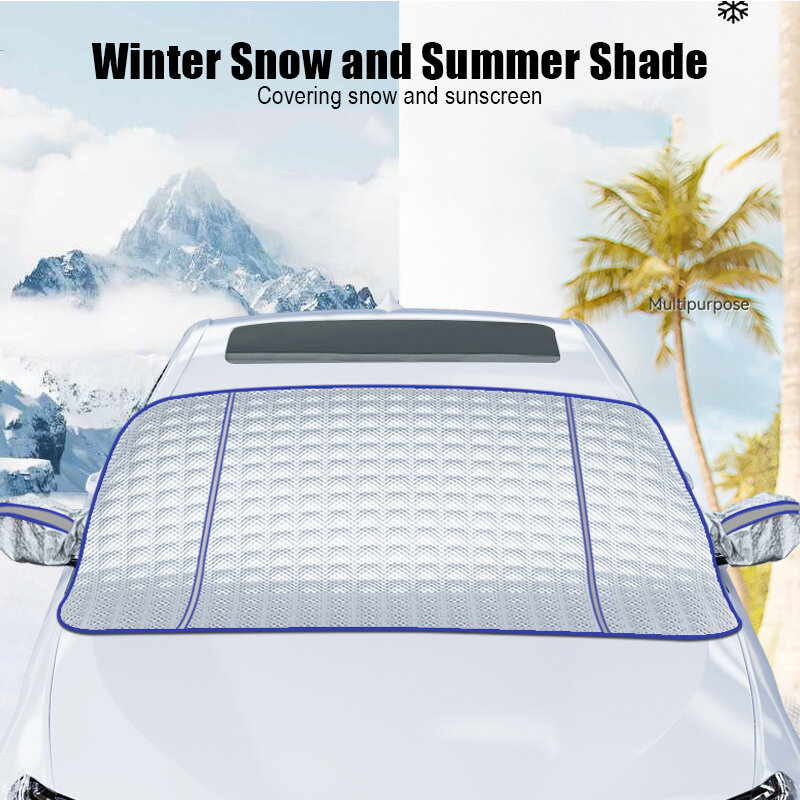 Winter Car Windshield Snow Cover Magnetic Blackout Curtain Car Sunshade Sun Protection Car Exterior Protection