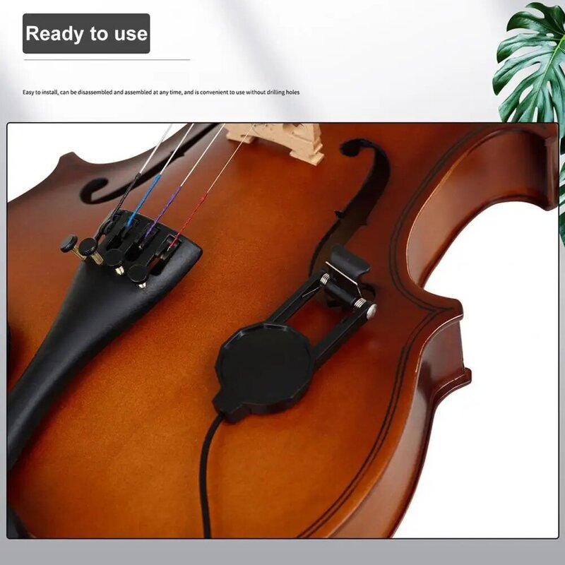 Profissional portátil clip-on violino captador, no-broca, fácil de instalar, instrumento acústico, compacto, clássico