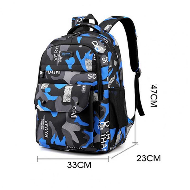Mochila de grande capacidade para meninas e meninos adolescentes, bolsa escolar leve portátil prática multi bolsos