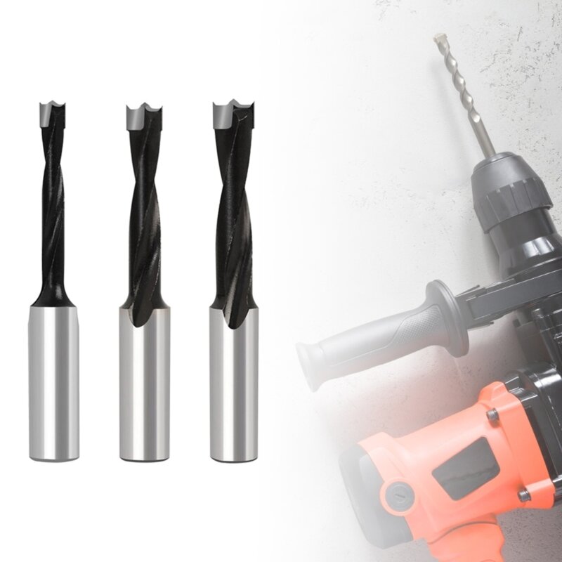 1pc 6/8/10mm Left Right Rotation Wood Router Drill Bit Row Drilling for Wood 2 Flute Carbide Wood Forstner Drill Bits