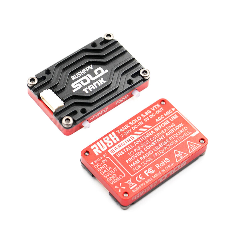 RUSHFPV 장거리 드론용 조정식 마이크, RUSH 탱크 솔로 VTX, 5.8G, 48CH PitMode, 25mW, 400mW, 800mW, 1.6W, 2-6S