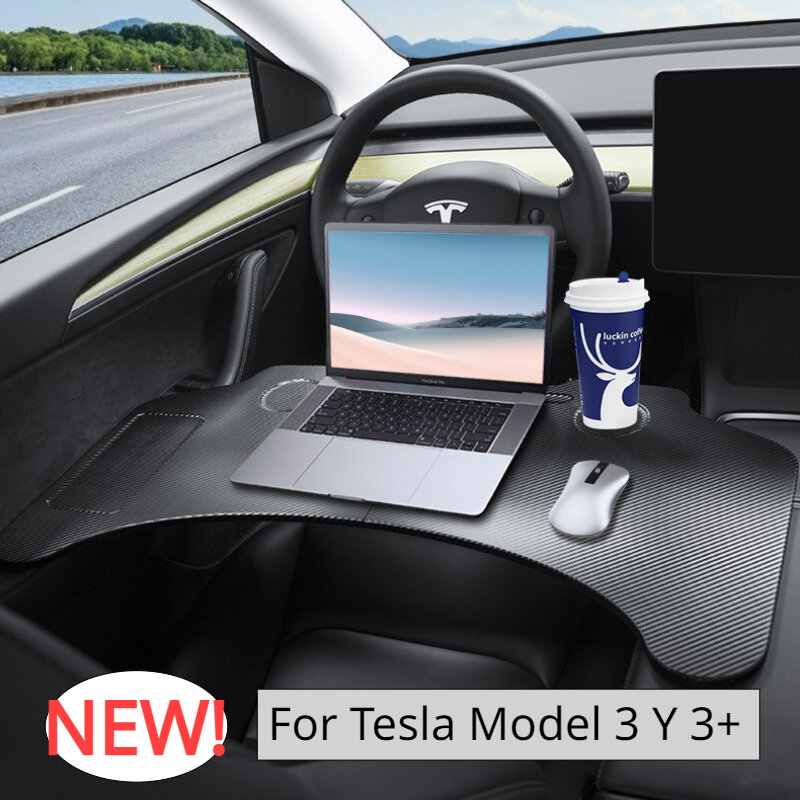 Mesa de volante para Tesla Modelo 3 Y e 3 +, Volante, Mesa dobrável, Laptop portátil, Escritório, Mesa de acampamento, Highland 2024, Novo