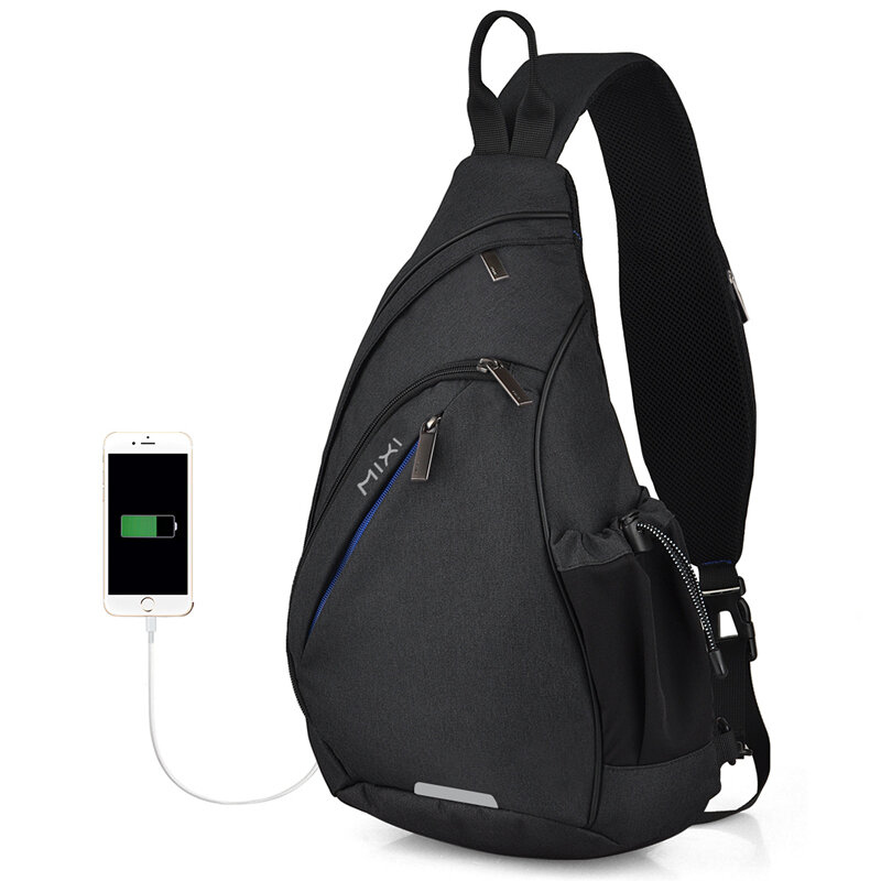 Mixi мужской слинг-рюкзак, сумка на одно плечо, школьные сумки для мальчиков, Университетская работа, путешествия, универсальный, 2020, Модный новый дизайн, M5225