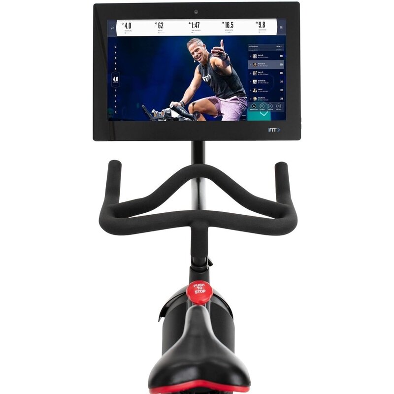 Indoor Studio Bike Pro with HD Touchscreen and 30-Day Family Membership, 142 Pounds, Black