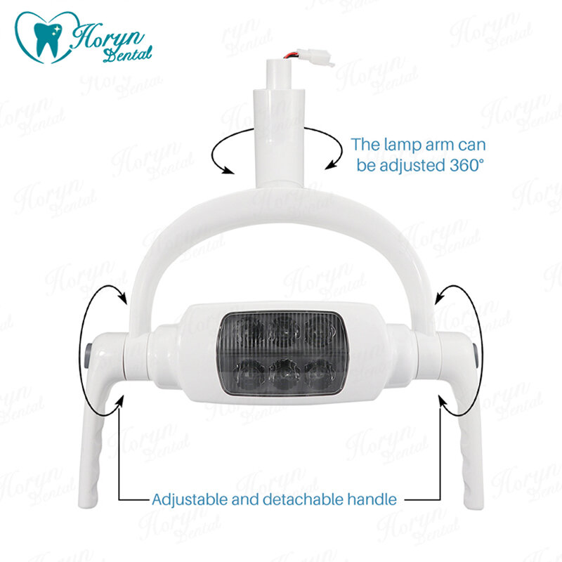 Lampu operasi mulut gigi 6LED, lampu Sensor induksi LED untuk Unit gigi, peralatan kursi, pemutih gigi, alat perawatan mulut