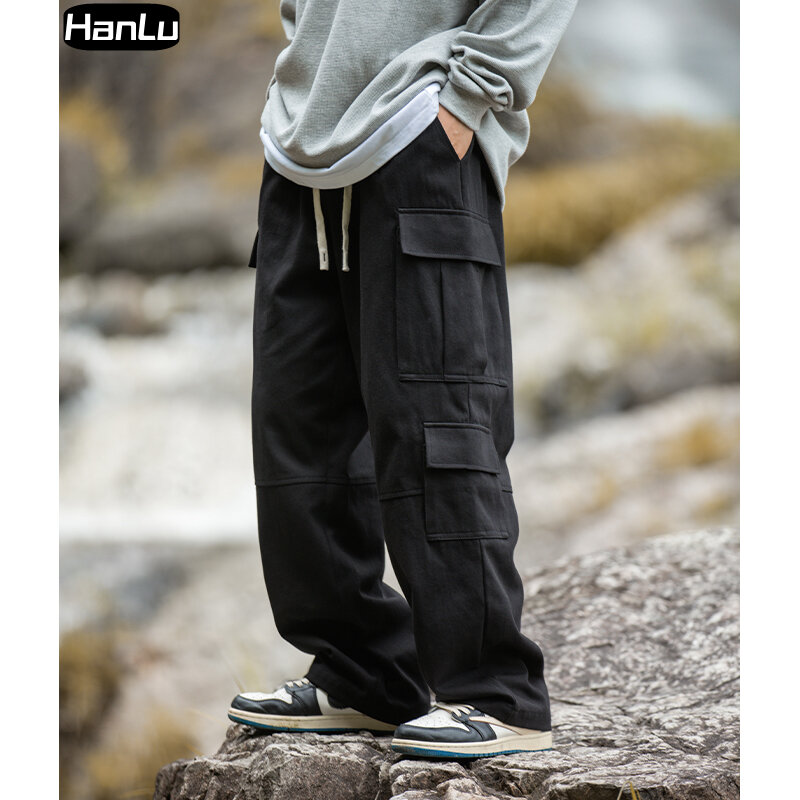 Мужские осенне-зимние новые брюки для бега в стиле хип-хоп свободные повседневные брюки унисекс Ретро Уличная одежда модные брюки в стиле Харадзюку