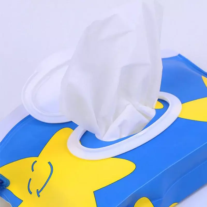 Kotak tisu bayi portabel lucu EVA penutup lipat kotak tisu basah dapat digunakan kembali tisu isi ulang tas tisu serbet wadah pemegang